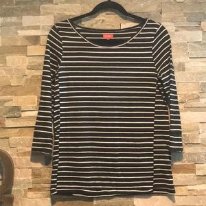 Madewell (Hi-Line) 3/4 sleeve stripe tee
